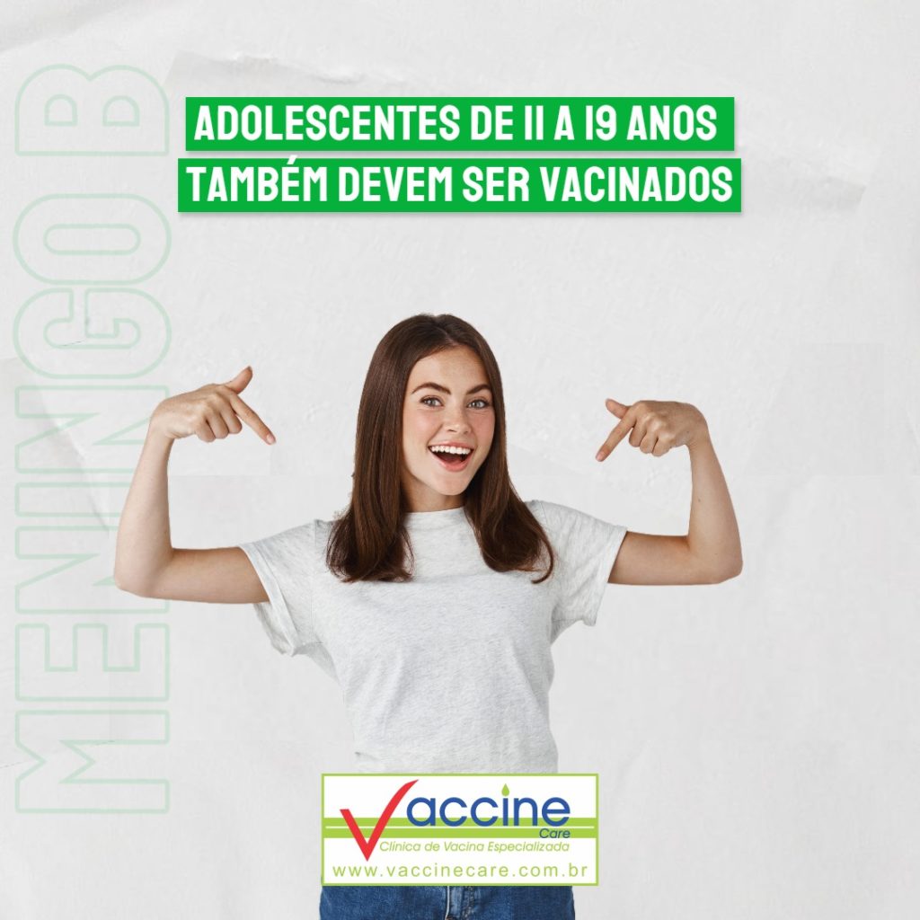 Vacina para adolescentes de 11 a 19 anos.