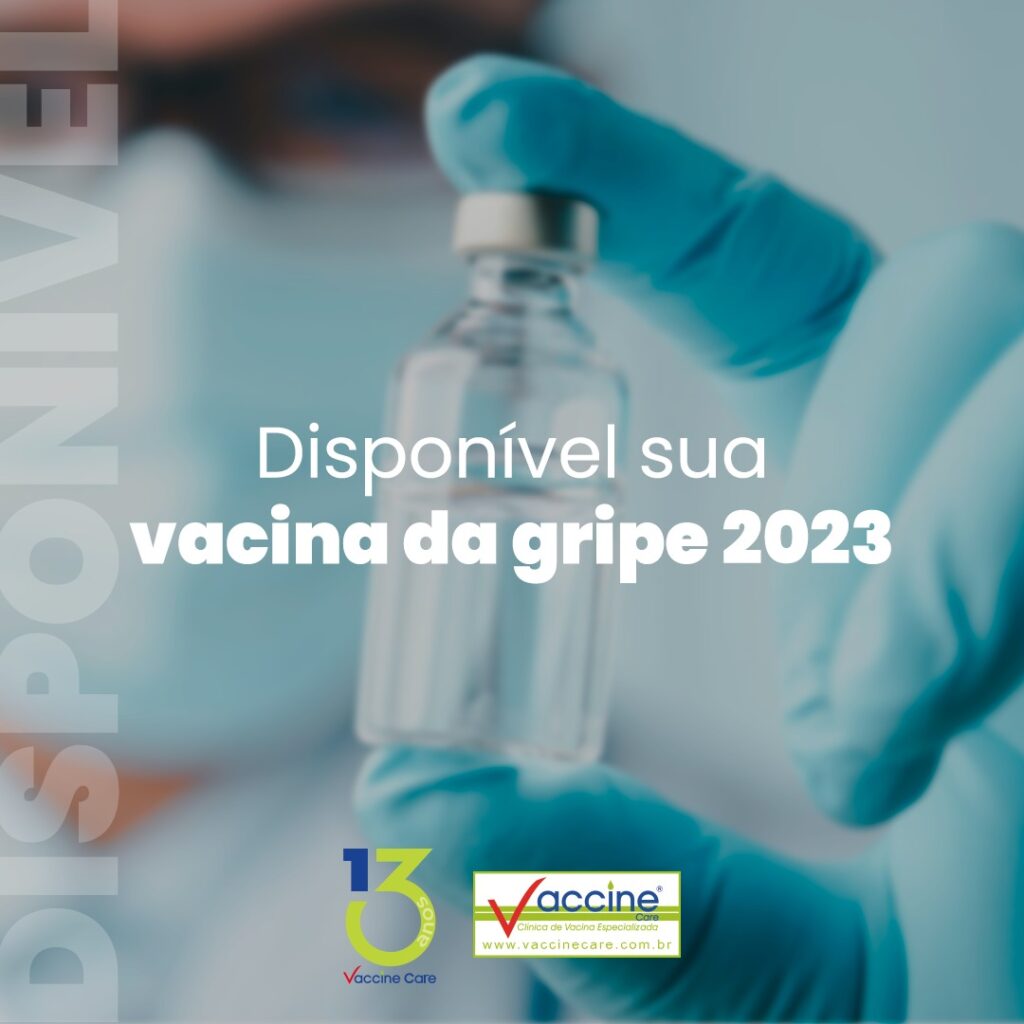 Disponível a sua vacina da gripe 2023.